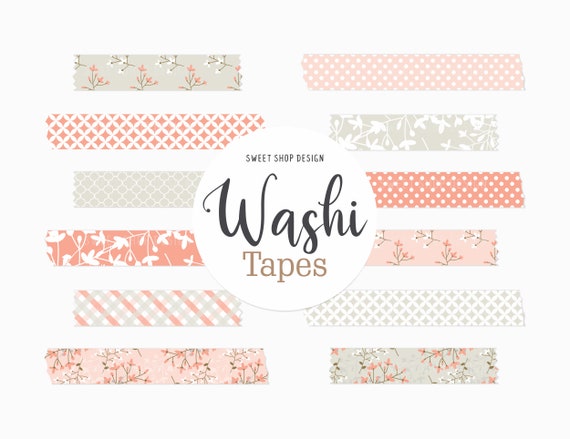 10 BOHO Floral Washi Tape PNG Bundle Graphic by Heyv Studio