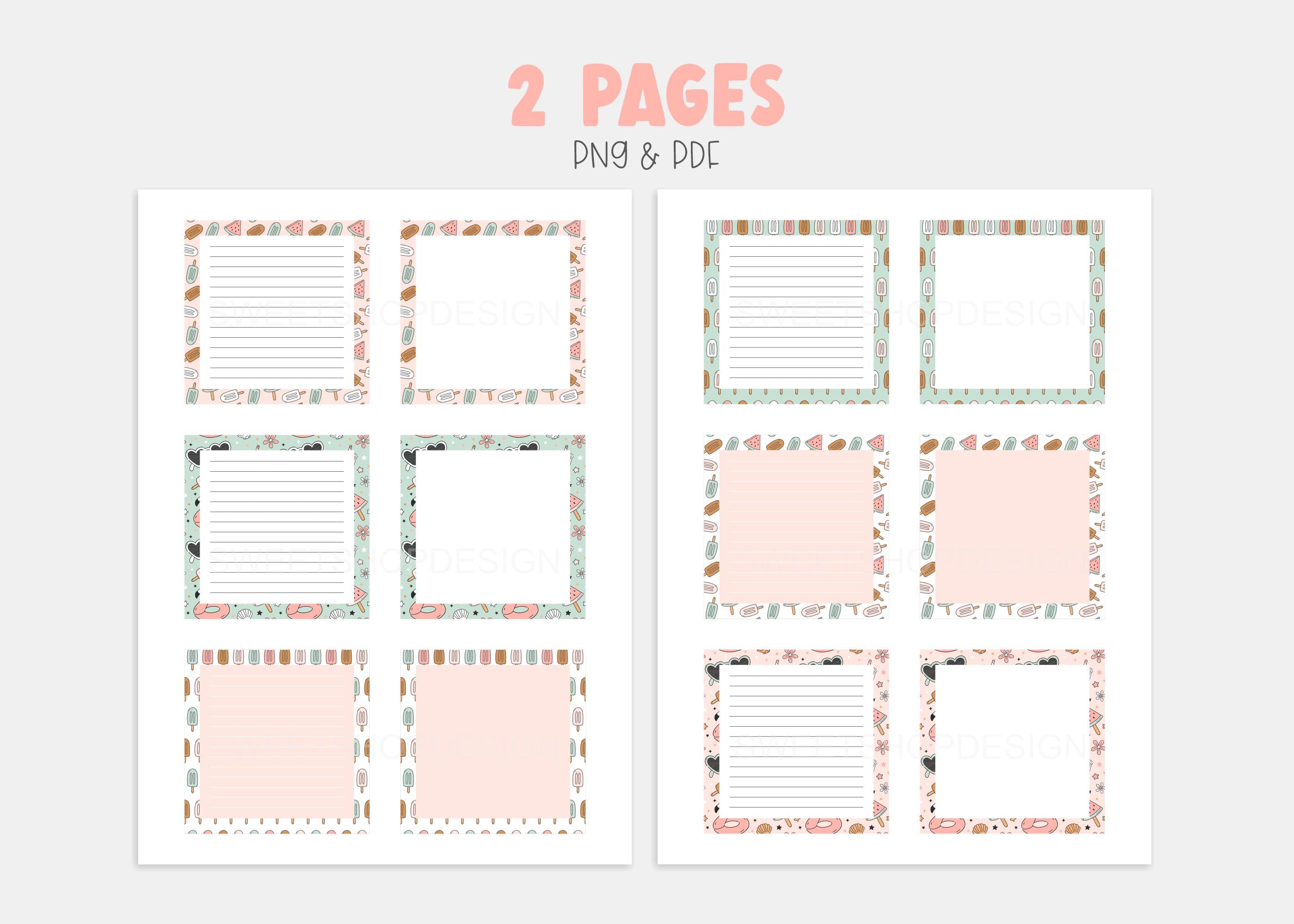 Using Templates In Summernote SUMMER DAYS, Printable Notepad Template, Beach Food Retro Design, Memo ...