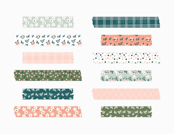 DIGITAL WASHI TAPE | Aesthetic Colorful Washi tape | GoodNotes, Notability,  OneNote Clipart, Summer Washi Tape For Digital Planner