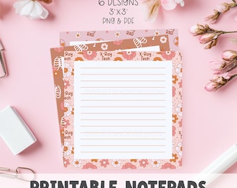 XRAY TECH, Printable Notepad Template, Hand Drawn Design Memo Sheet, To Do List