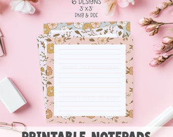 LOVELY DAY, modèle de bloc-notes imprimable, motif floral, feuille de notes, liste de tâches