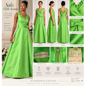 saks formal long dresses Vintage Dress JULY4th - 25