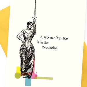 Der Platz einer Frau. Muttertagskarte. Moderne feministische Revolution. Muttertagskarten für die beste Freundin. IBT Bday BFF Feminismus