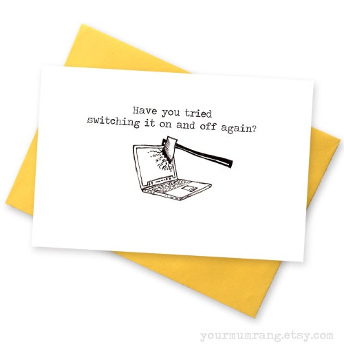 Funny Birthday Card . Laptop Wfh Greetings Cards Humor for Etsy