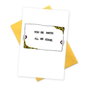 Divertido mejor amigo galentines día tarjeta de amor. Tarjetas de cumpleaños de la amistad patsy y Eddie Ab Fab . mejor compañero bestie bff saludo de cumpleaños
