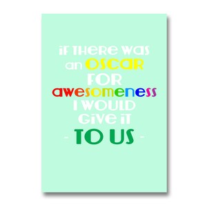 Cartolina di auguri di compleanno divertente BFF. Premio per l'Awesomeness. Ragazza squadra impressionante migliori amici carte. Sei un sasso. Amicizia per sempre. Vendita