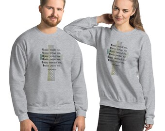 Celtic Cross heather gray Unisex Sweatshirt