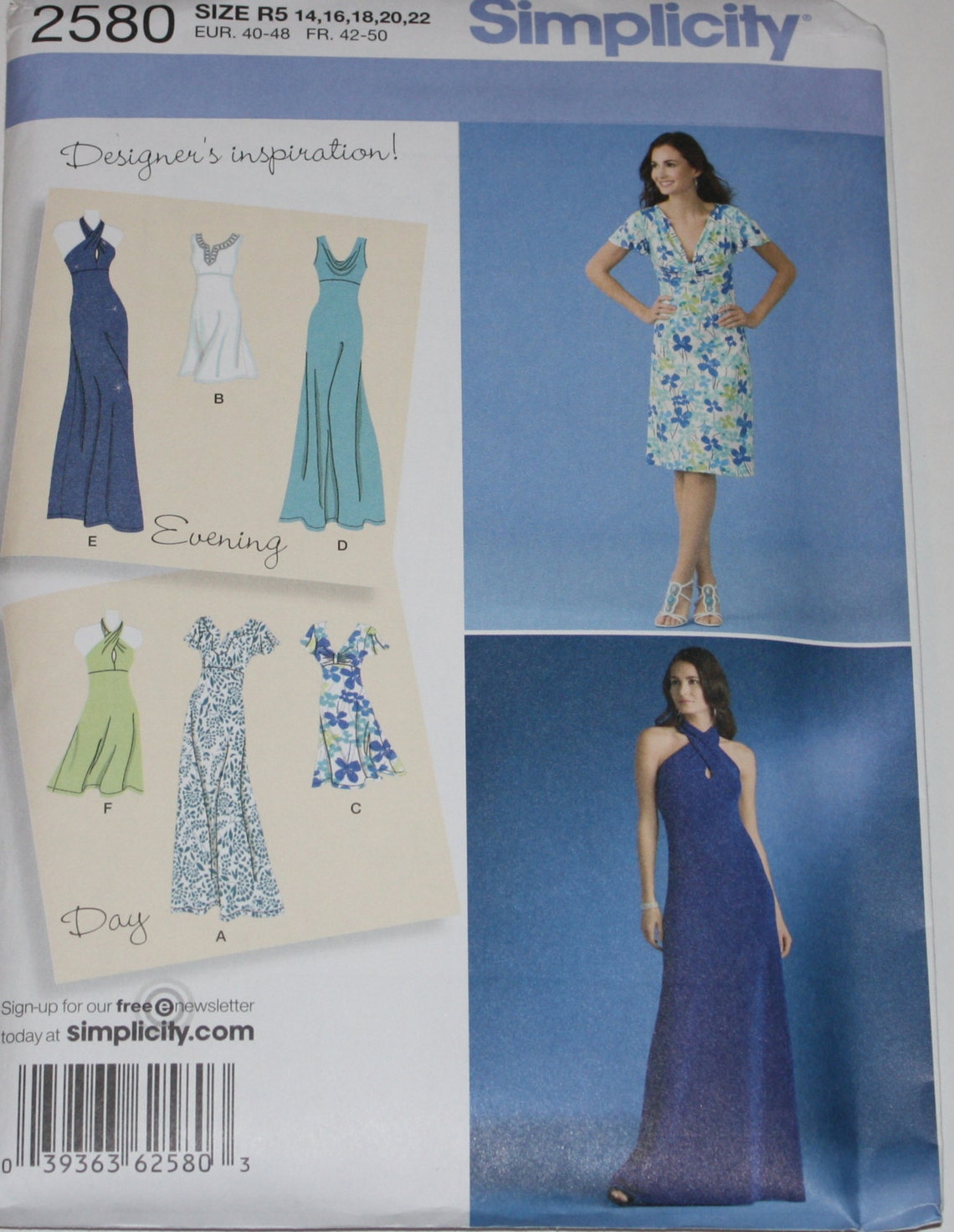Simplicity Pattern Size Chart