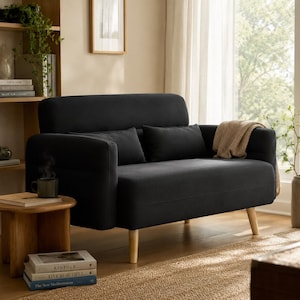 Mid Century Loveseat Sofa Modern Upholstered Couch Small 2 Seat Sofa for Living Room Apartment Bedroom