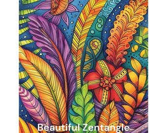 Dibujos para colorear Zentangle / 160 láminas para colorear imprimibles para adultos / Arteterapia consciente / Descarga instantánea en PDF