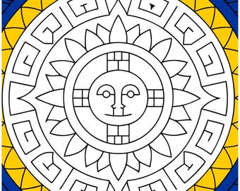 Mandalas y diseños espirituales / Descarga digital instantánea / Alivio del estrés / 58 páginas para colorear