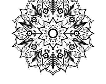 Dibujos para colorear de mandalas para la práctica de la atención plena.