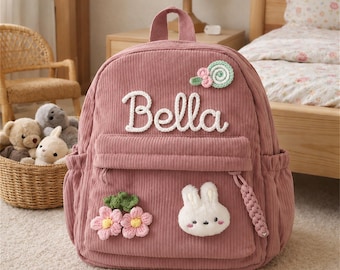 Personalized Toddler Backpack, Custom Kids Backpack with Name, Kindergarten Gift, Back to School, Summer Camp Bag,Baby Gift for Boys & Girls
