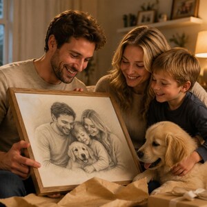Where Love Lives | Custom Fine Art Family Sketch