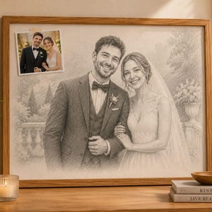 Custom Pencil Sketch Portrait | Meaningful Personalized Gift