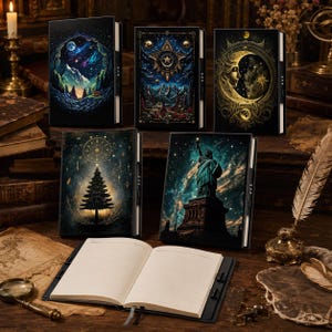 Vintage Lockable Journal | Mystical PU Leather Diary, 112 Pages, Combination Lock