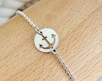 Anchor Bracelet | Silver Anchor Bracelet | Nautical Theme Bridesmaid Gift | Beach Theme Bridsmaid Gift