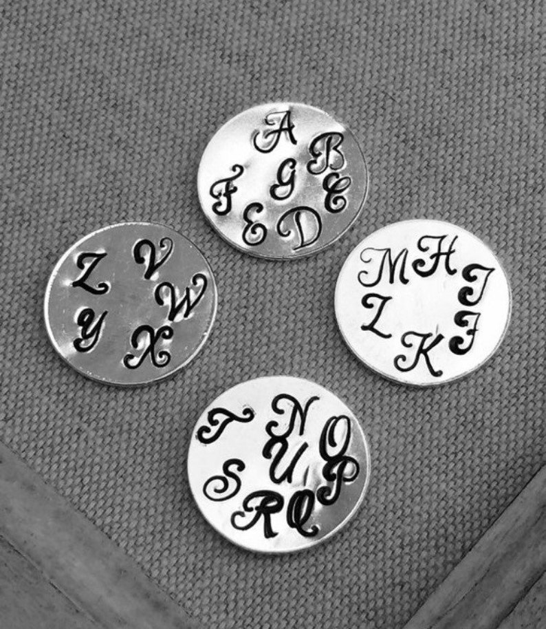 Sterling Silver Monogrammed Key Ring With 1 Initial / Initial Etsy