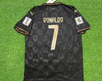 Cristiano Ronaldo #7 Portugal Mundial 2026 Camiseta Futbol Negra Trikot