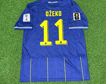Edin Dzeko Bosnie-Herzégovine Nouveau maillot de football bleu domicile Coupe du monde 2026