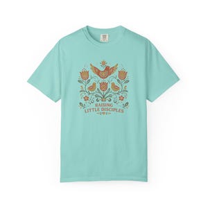 Raising Little Disciples Christian Mom Shirt, Floral Folk Art Tee image 8