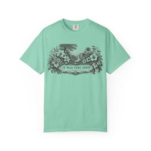 Genesis 1:31 Very Good Shirt, Garden of Eden Faith Tee, Botanical Scripture Top Island Reef