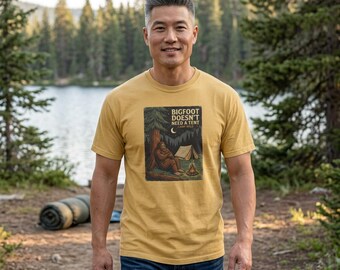 Camiseta de camping Bigfoot, camiseta Sasquatch de Comfort Colors, camiseta Camp Wild Outdoors