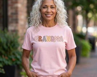 Camiseta retro floral estilo abuela, camiseta teñida en prenda de Comfort Colors