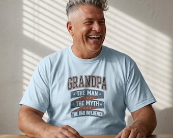 Camiseta "Abuelo, el hombre, el mito, mala influencia", Comfort Colors