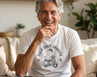 Camiseta Silly Goose para abuelo, camiseta retro con estampado de scooter, camiseta Comfort Colors para abuelo