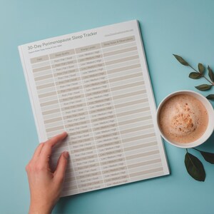 Monitor perimenopauzy | Monitor snu do druku | Dziennik nocnych potów | Dziennik snu w formacie PDF | Planer zdrowia hormonalnego