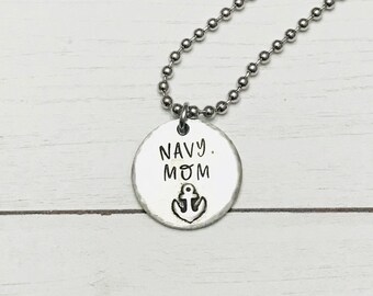 Navy Mom Necklace,US Navy Necklace,Proud Navy Mom,Military Mom,Personalized Necklace,Military gifts,Naval Gifts,Nautical Jewelry, Sailor