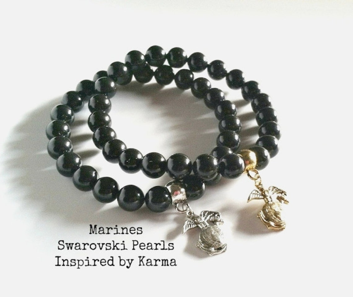 USMC Charm Bracelet Marines Charm Bracelet Marine Mom Etsy