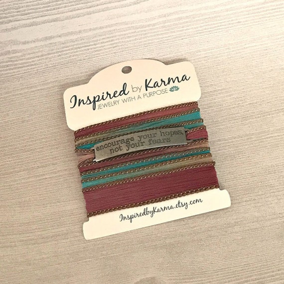 Quote Jewelry, Sari Silk Ribbon Wrap Bracelet,Fall Bracelet,Boho  Jewelry,Yoga Bracelet,Bohemian Bracelet,Gypsy Jewelry,Boho bracelet, Quote