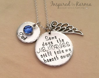 Personalized Memorial Necklace, Memorial Jewelry, Remembrance Necklace, Loss Jewelry, Memorial Gift, Sympathy Necklace, Sympathy Gifts,