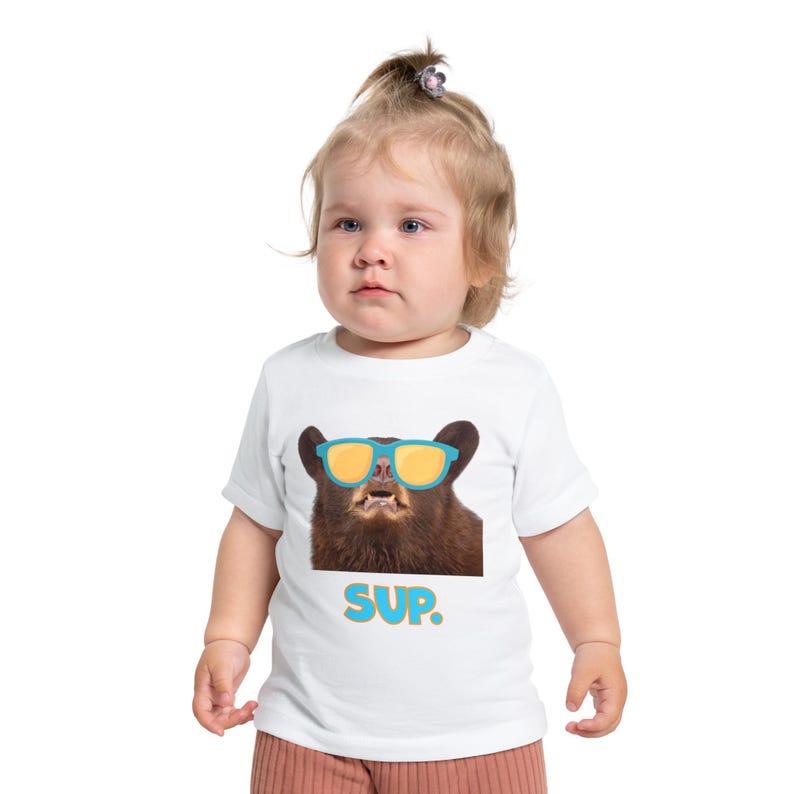 Maglietta per neonati e bambini con orsetto super cool immagine 7