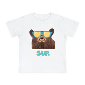 Maglietta per neonati e bambini con orsetto super cool immagine 1