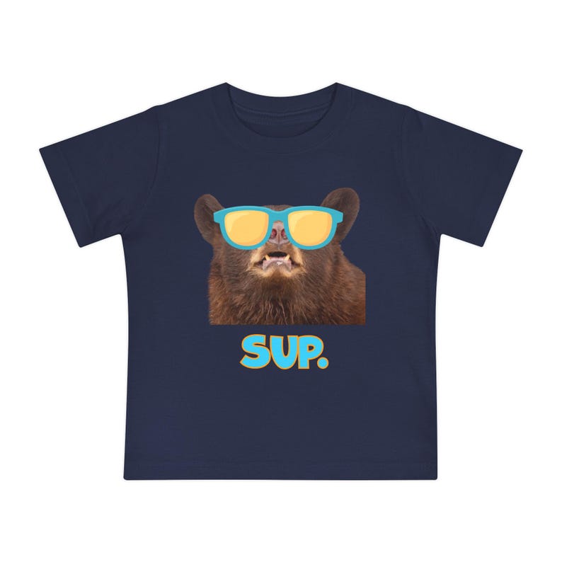 Maglietta per neonati e bambini con orsetto super cool immagine 5