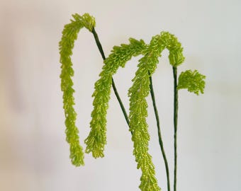 Ramo de 3 flores artificiales de amaranto verde