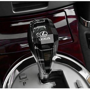 Leichter Lexus Crystal LED Schaltknauf, mehrfarbiger beleuchteter Schalthebel mit Logo-Anzeige