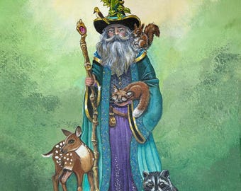 The Green Wizard, 11x14 Print,matted to an 16x20 frame size. For animal lovers