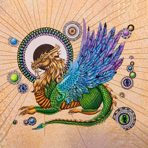 Dragons Lair, Fantasy mouse pad, mouse pad, dragon mouse pad, beautiful dragon, dragon art, zentangle art