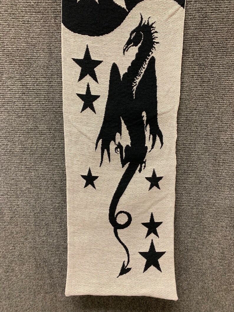 Tapestry dragons, yin yang dragons, dragon tapestry, black and white dragons bild 3