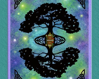 Tree of Life wall art.Tree of life. 8x10 giclee. Tree of life art print. Celtic Tree of Life, tree art, tree print, Celtic knot work,