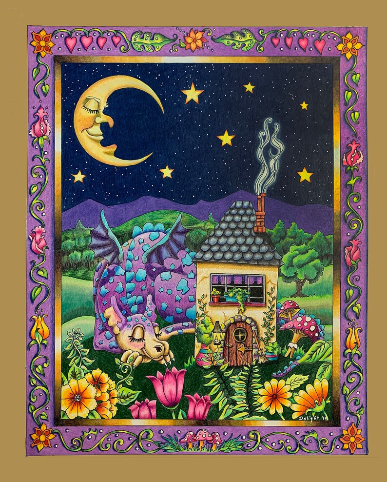 hand signed frame ready limited edition standard size Sweet Dreams He/'s snuggling up next to his friends. 16x20 double matted print