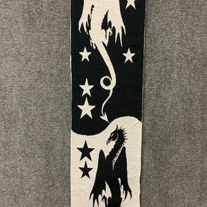 Tapestry dragons, yin yang dragons, dragon tapestry, black and white dragons bild 1