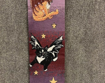 3 Winged Cat Bell Pull Tapestry