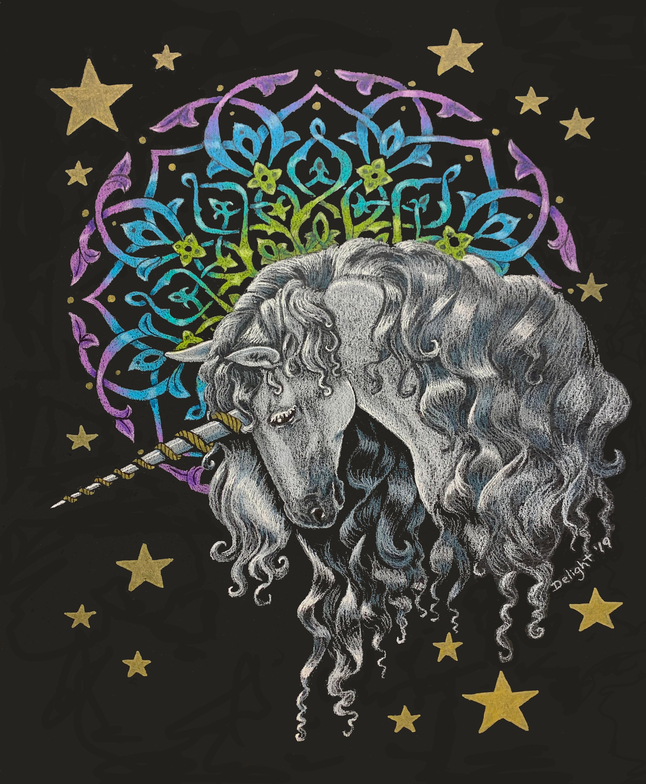 Mandala Unicorn, 11x14 Print, Unicorn, Unicorn Art, Unicorn