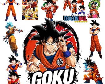 Dragon Ball Z Goku PNG Bundle | Anime Clipart Super Saiyan Characters | Digital Download | Commercial use | Instant Download