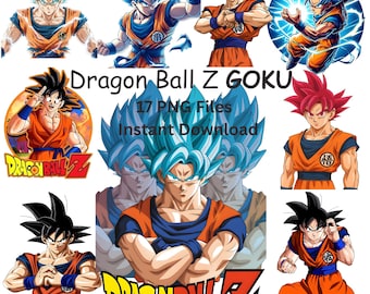 Dragon Ball Z Goku PNG Bundle | Anime Clipart Super Saiyan Characters | Digital Download | Commercial use | Instant Download